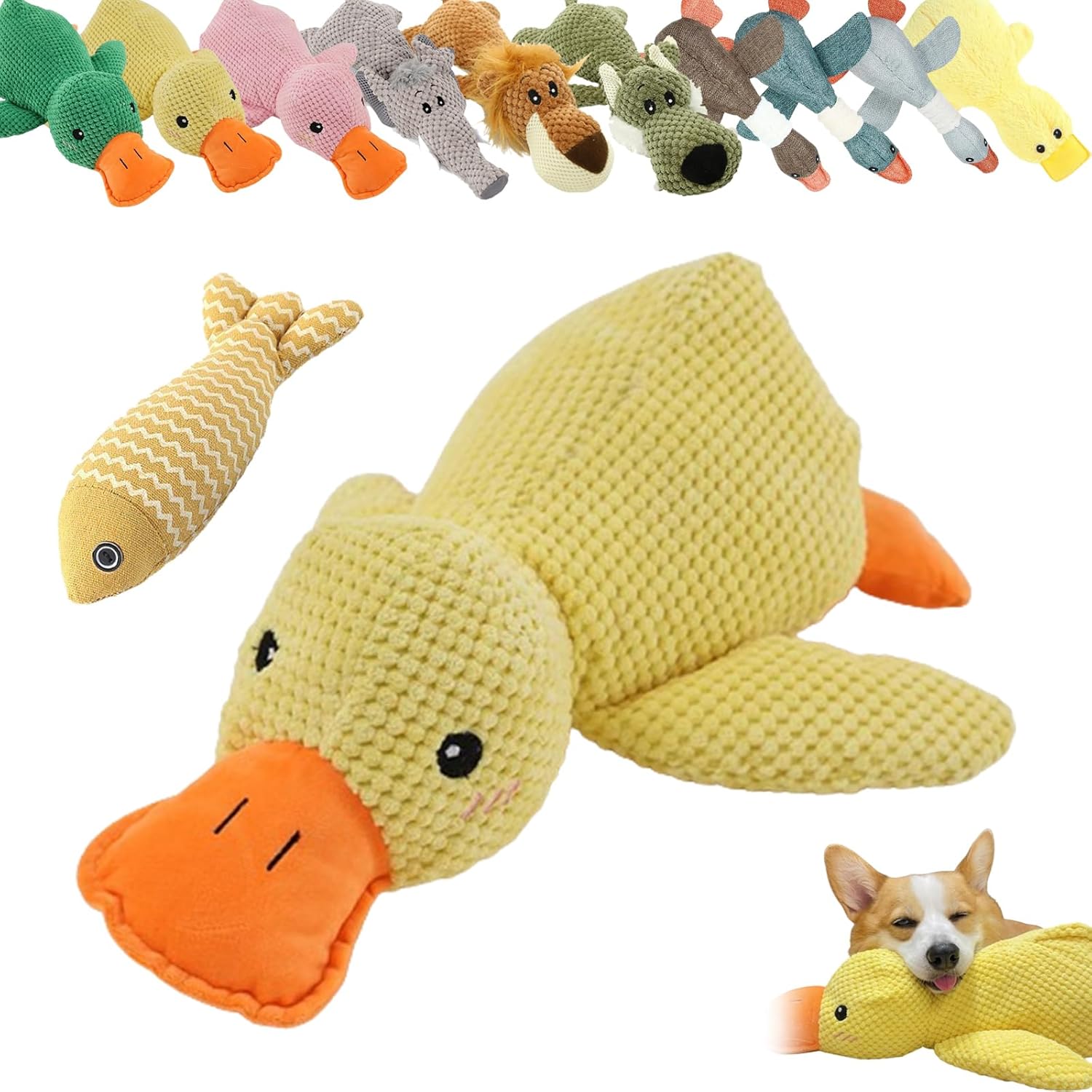 Pet Supplies ayattecy The Mellow Dog Calming Duck, Zentric QuackQuack Duck Dog Toy, Stuffed
