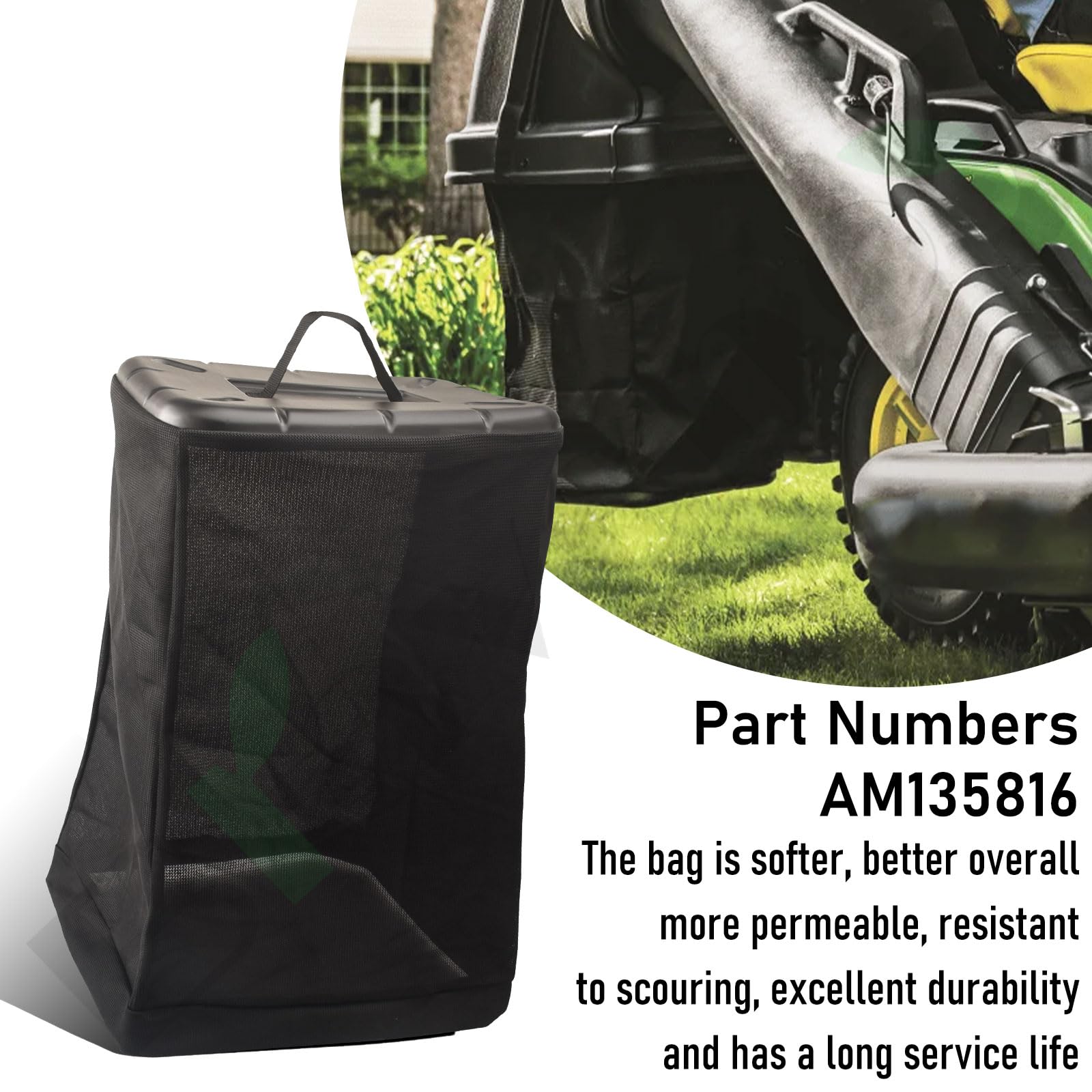 Braveboy AM135816 - Bolsa de recogida de césped compatible con John Deere GT 235 GX 325 255 345 355 335 X 534 540 500 520 T15