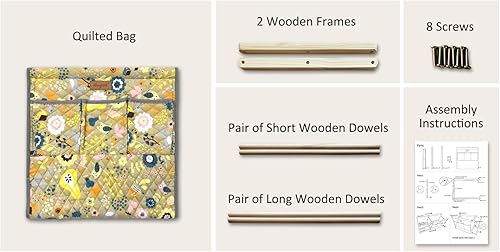 Miniatura 2 de Hanfetch Yarn Caddy - Organizador de almacenamiento de hilo de gran tamaño para madejas de hilo, organizador para ganchillos, agujas de tejer, otros