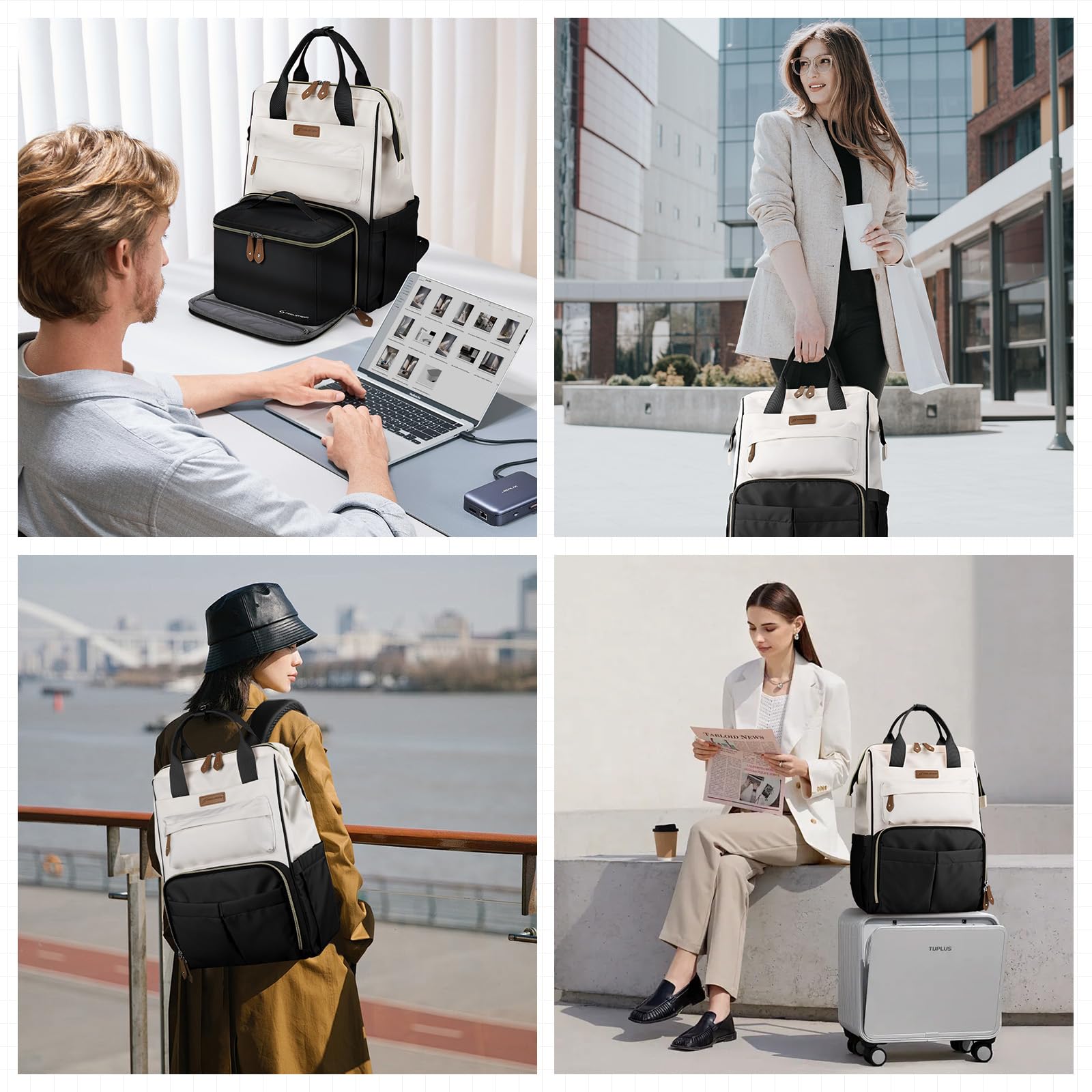 Maelstrom Zaino da viaggio con portapranzo (nero-beige)