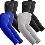 YQXCC 4 Pairs Arm Sleeves for Men Women | UPF 50 Cooling UV Sun Protection | Sports Compression Sleeves