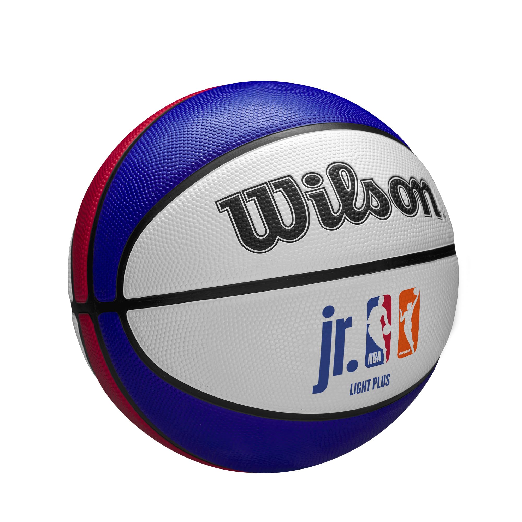 Wilson Basketball, Jr. NBA WNBA DRV Light, Outdoor und Indoor, Größe: 5, Blau/Rot/Weiß
