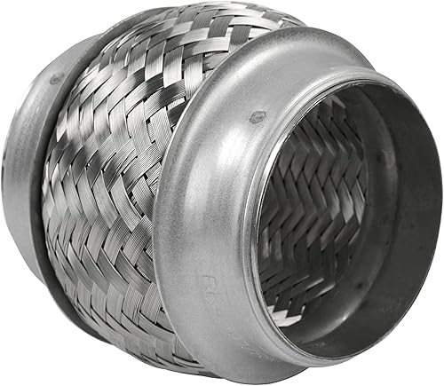 Miniatura 3 de RP Remarkable Power, Universal 3 pulgadas de acero inoxidable resistente tubo flexible de escape 8 "OL 2 Pack RK7522