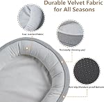 Washable Pet Cushion Cat Dog Bed Small Medium,Memory Foam Pet Puppy Dog Crate Beds Cushion for Small Medium Dogs Indoor Cats Crate Pad,Pet Dog Cat Crate Mat with Detachable Bottom and Bolster Cushion