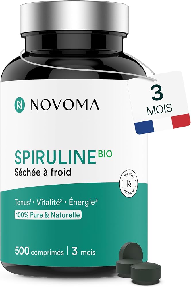 NOVOMA Espirulina ecológica 500 comprimidos de 500 mg