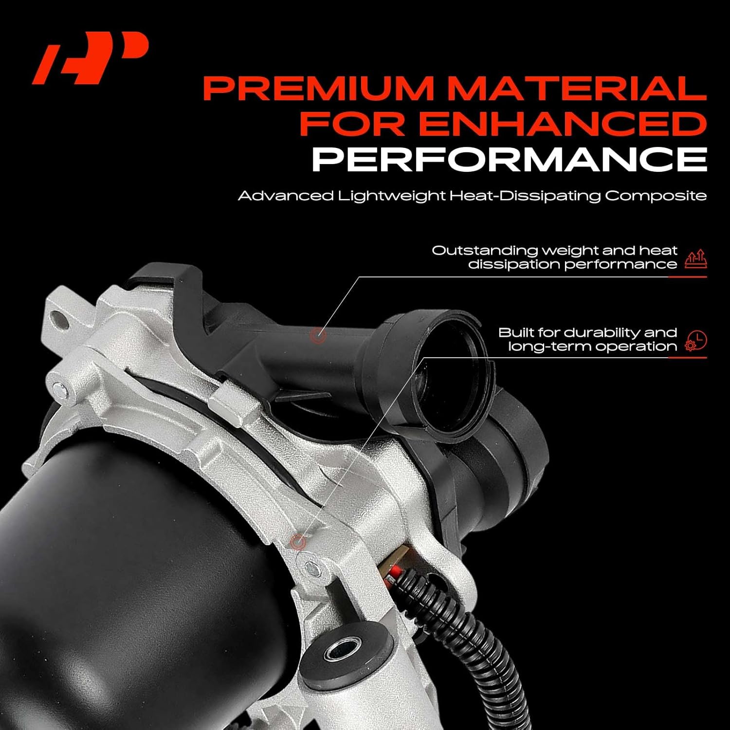 A-Premium Secondary Air Injection Smog Pump Compatible with 2013-2014 Cadillac ATS, RWD, 2.5L