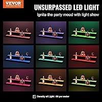 Vista 2 de VEVOR Pantalla de botella de licor con iluminación LED, 2 niveles de 30 pulgadas, compatible con USB, estante iluminado de bar para el hogar