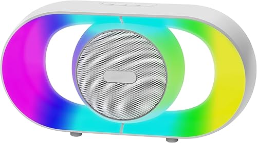 Miniatura 4 de Altavoz Bluetooth con luz, inalámbrico portátil, potente sonido cristalino, tarjeta TF y entrada USB, Bt 5.4, emparejamiento TWS, radio FM, para
