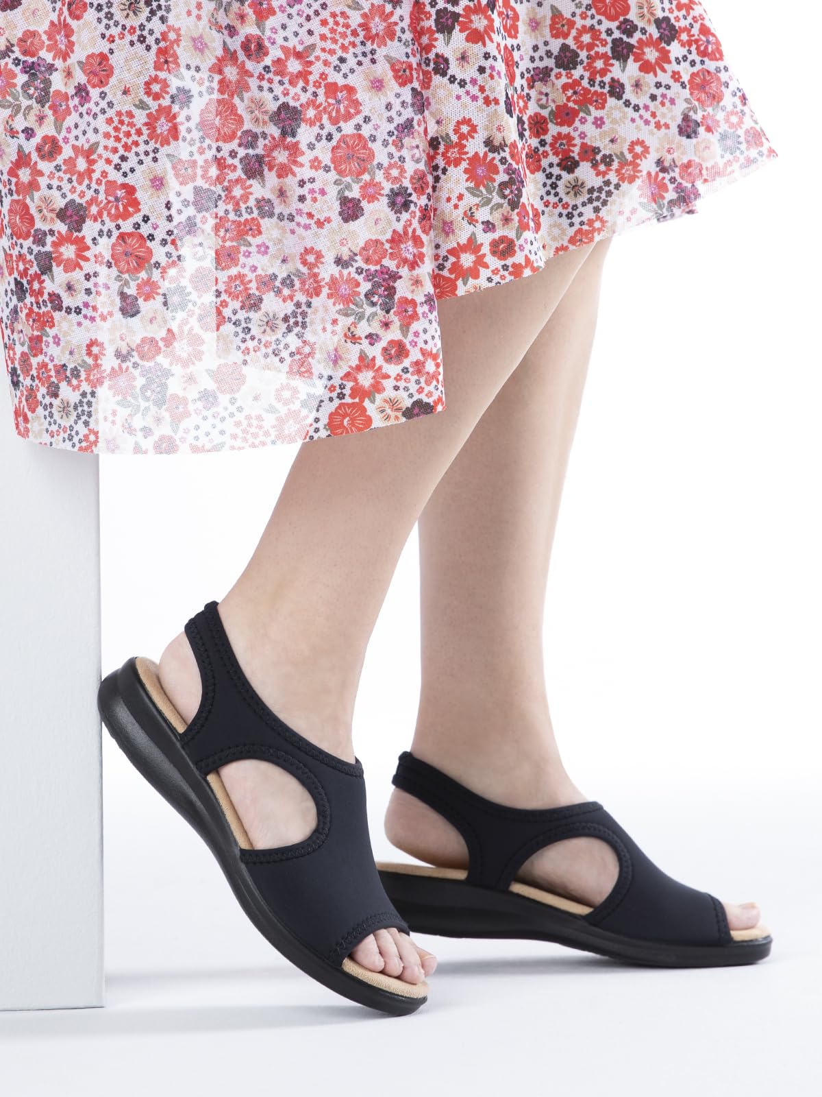 Aerosoft Sandales stretch 05 pour femme, extra légères et élastiques