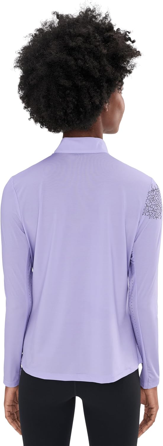 Jamie Sadock Womens Sunsense Mesh Print Long Sleeve Quarter Zip