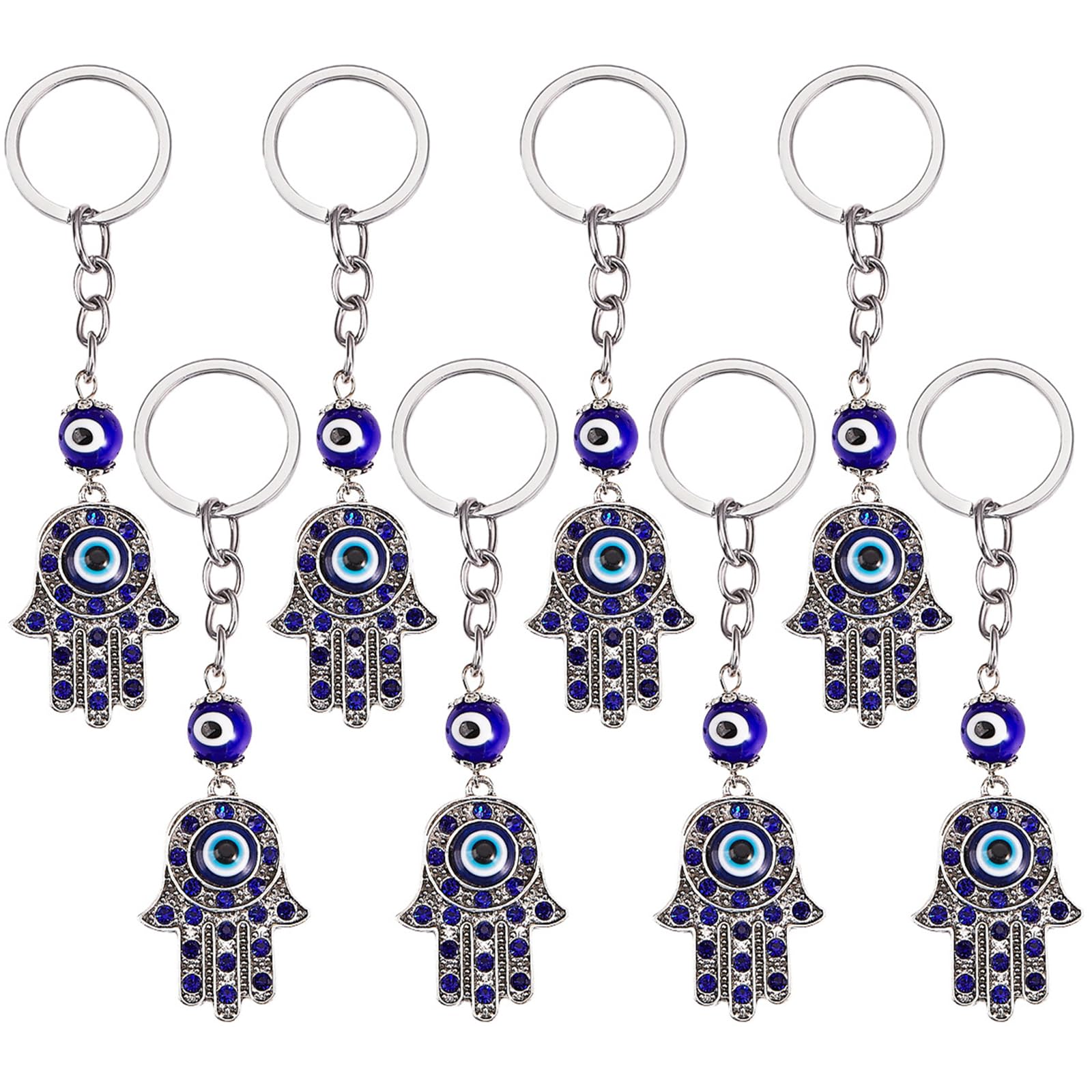 Hamsa Hand Keychain Blue Evil Eye Keychains Good Luck Charms for Keys Decoration Personal…