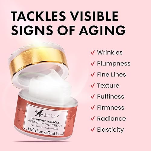 Miniatura 5 de Eclat Skincare Crema de noche de retinol + suero de vitamina C Duo - Juego de cuidado de la piel antienvejecimiento de día y noche con ácido