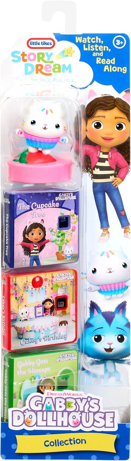 Little Tikes Story Dream Machine Gabby Dollhouse Cakey Collection, 3 Stories, Bonus Character, Projects Storytime for Kids, Audio Play, Fun Toy, Ages 3+ Years