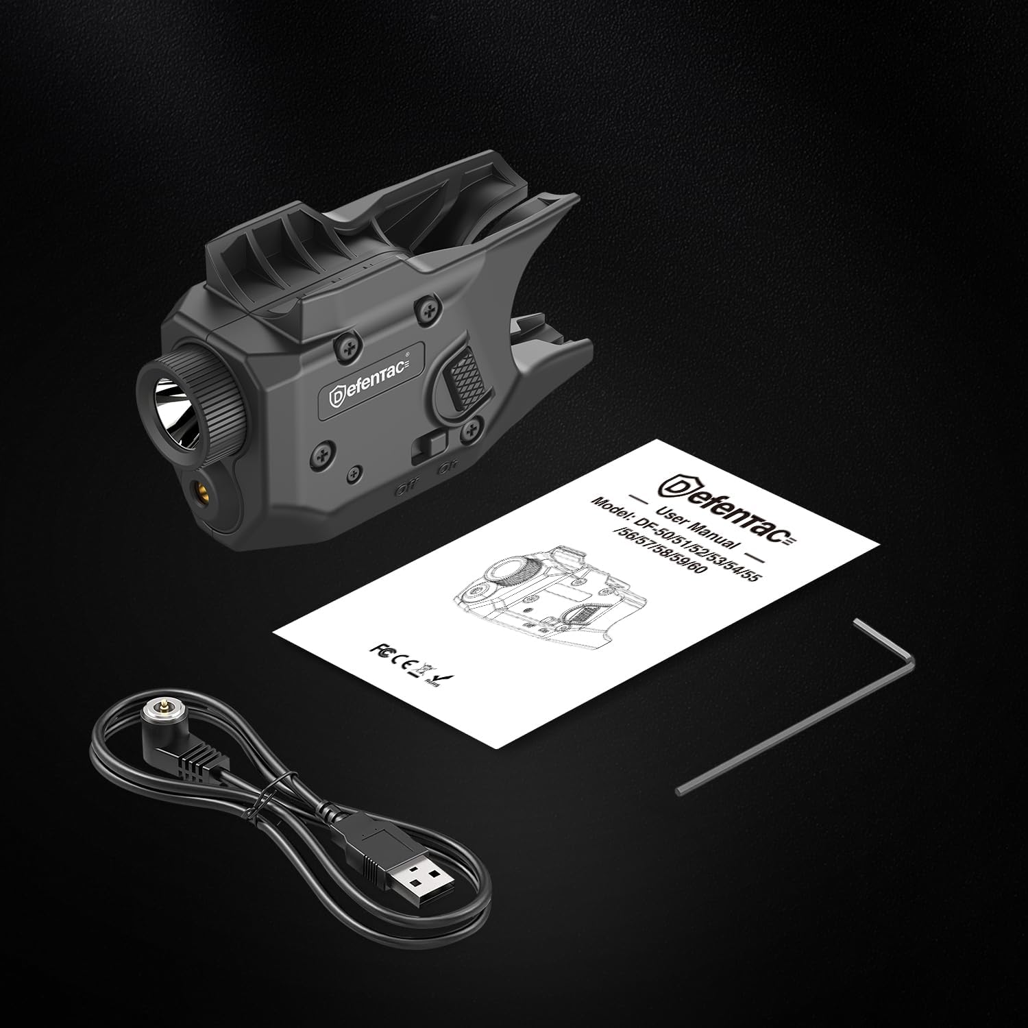 Defentac 600 Lumens Pistol Light Laser Combo is Compatible with 1911 No-Rails Version Only