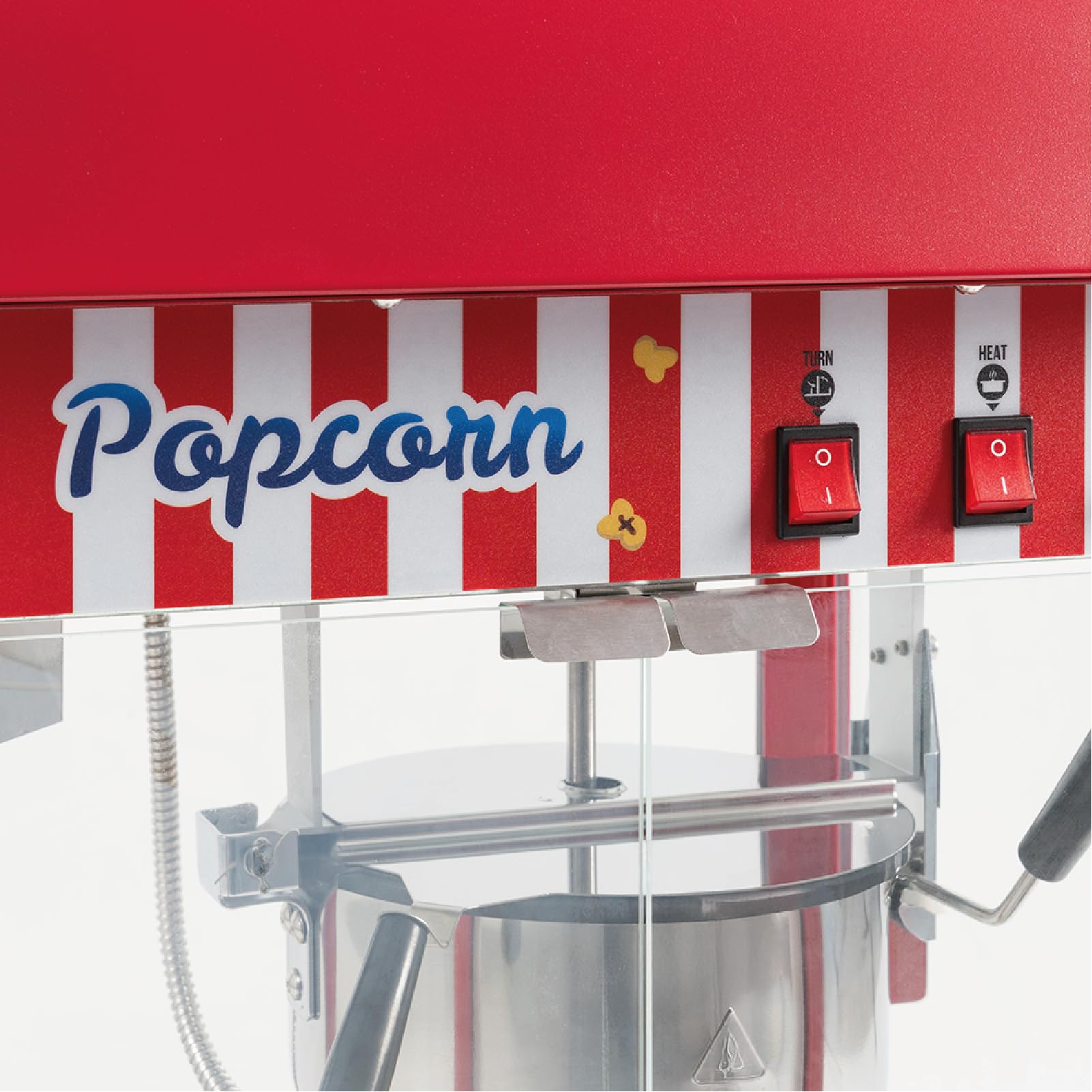 Palomitera Grande con Carrito Portátil, Olla Extraíble e Iluminación, Color Rojo Americano, Ideal para Fiestas y Eventos. Máquina de Palomitas con Potencia de 1350 W y Gran Capacidad.