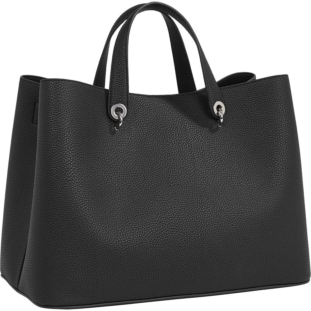 Tommy Hilfiger Damen Satchel Tasche Emblem abnehmbarer Schulterriemen