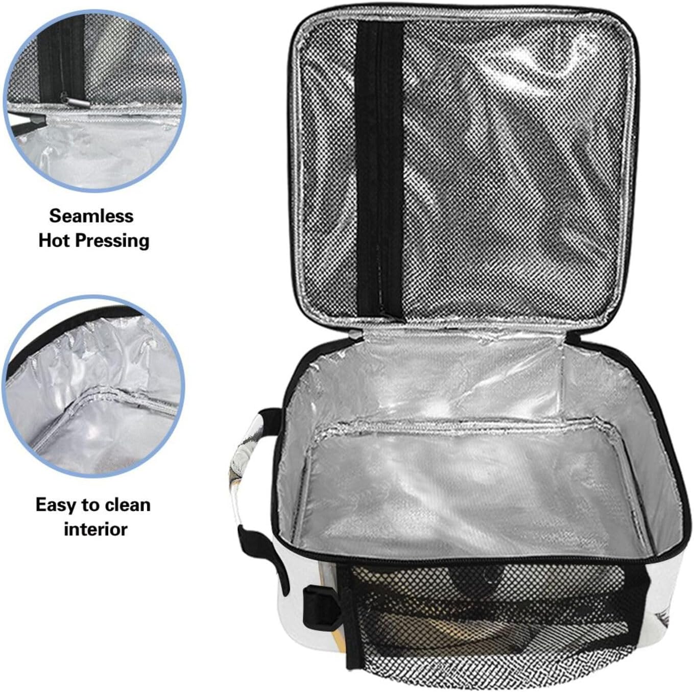 Pfrewn Dog Lunch Box for Kids Puppy Husky Insulated Lunch Bag Cute Animals Pet Stones Relax Reusable Cooler Meal Prep Bags Lunch Tote with Shoulder Strap for Boys Girls School Office Adult