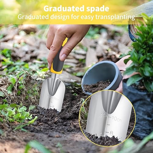 Miniatura 3 de Juego de herramientas de jardín de 4 piezas, herramientas de jardinería de aluminio resistentes, herramientas de mano de jardinería a prueba de