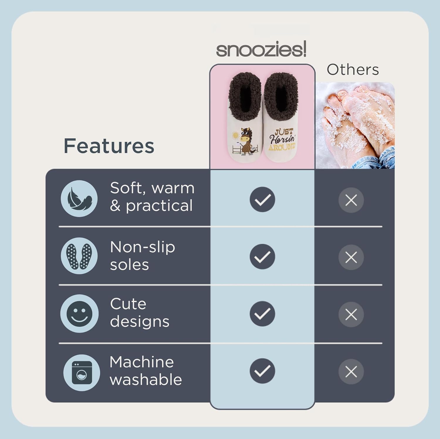 Snoozies Animal Slipper Socks for Women, Funny Animal and Fuzzy Slippers Soft Non-Slip with Sherpa Lining, Cute Slippers - Image 4