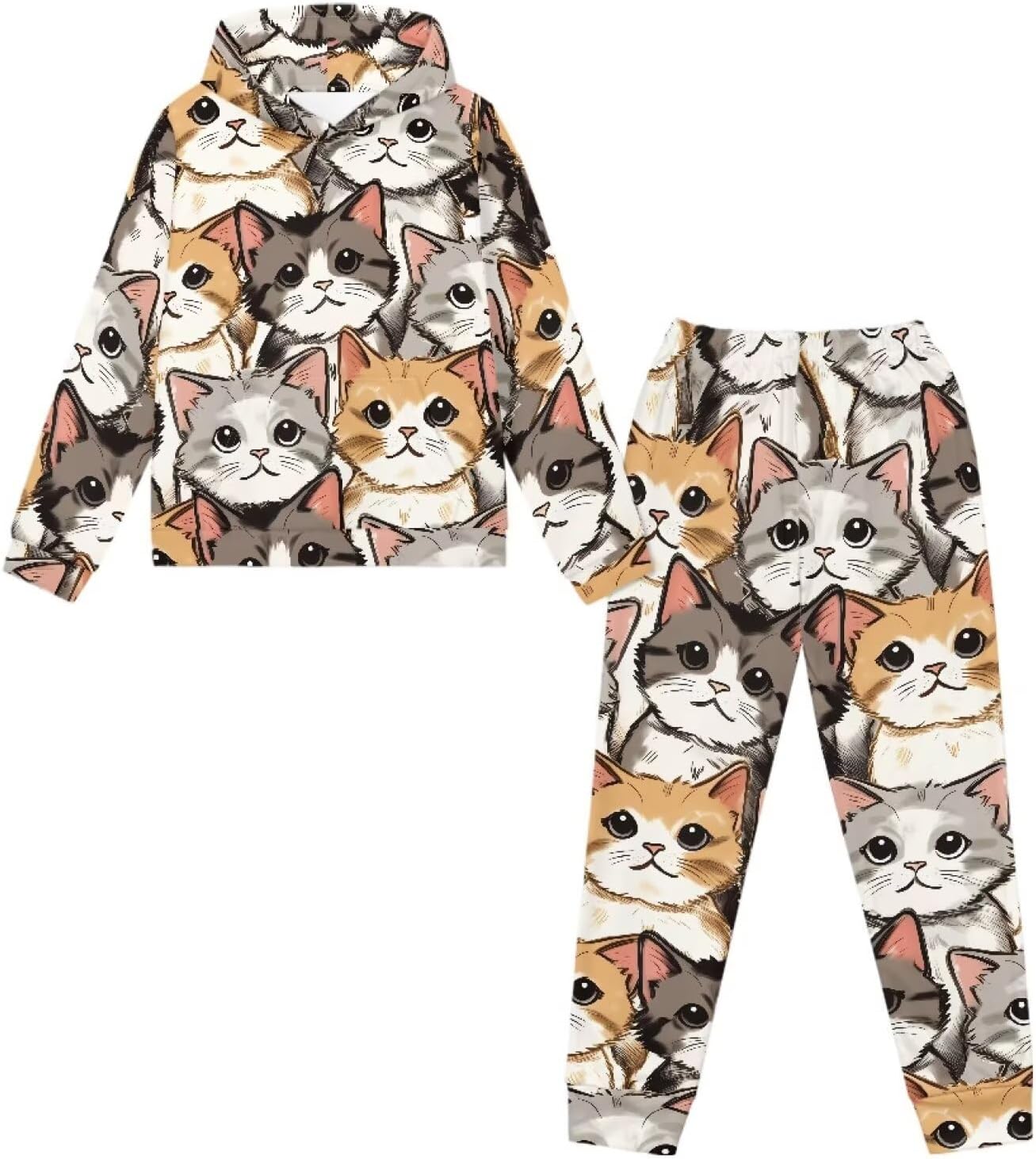 Girl Sweatsuit Long Pants sets Back to School Twin Set Casual Clothing Sets Fall Sport Jogger Set 5-12 Years