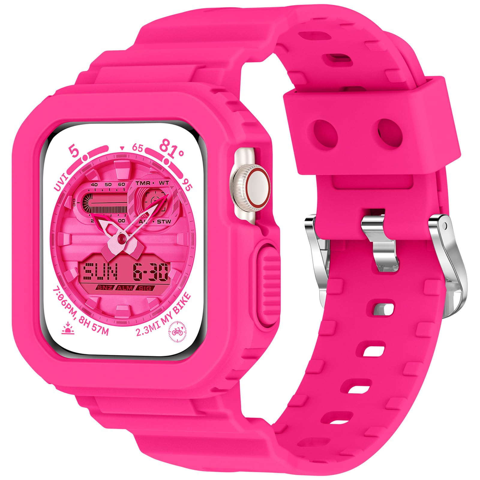 XYF Compatible for Crystal Clear Apple Watch Bands, 49mm 46mm 45mm 44mm 42mm 41mm 40mm 38mm Bumper Case for Men Women Jelly Sport Cover Strap for iWatch Ultra 3 2 Series 11 10 9 8 7 SE 6 5 4 3