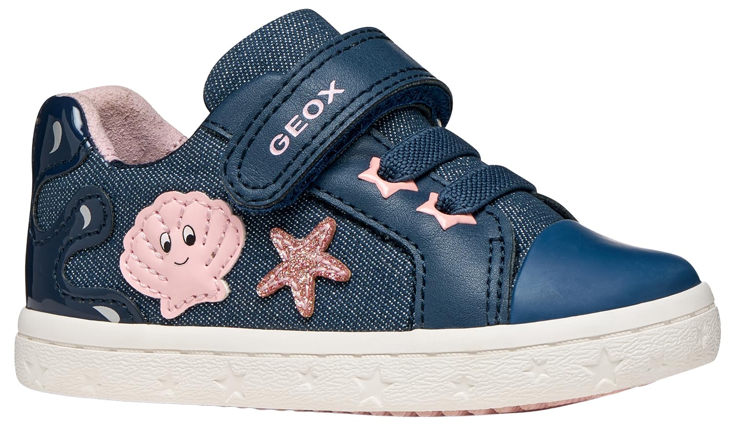 Geox Boys Girls B GISLI Girl B Trainers, Avio/Pink, 26 EU