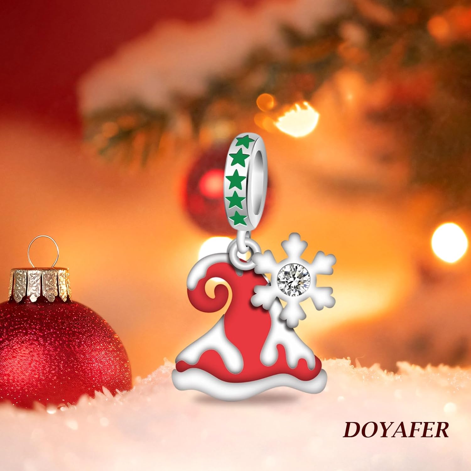 925 Sterling Silver Christmas Hat Charm Women'S Bracelet Pendant Necklace Pendant New Year Holiday Gifts Family And Friends - Image 2