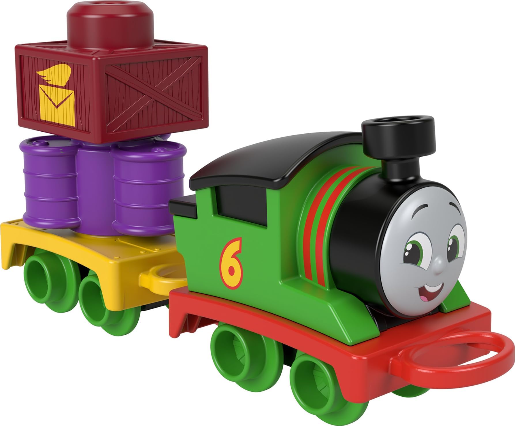 Toddler Toy My First Percy Push-Along Train with Stacking Cargo for Kids Ages 18+ Months