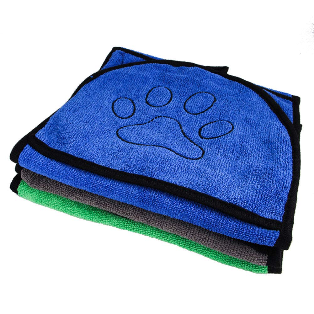 Serviette pour Chien, Serviette de Bain en Microfibre à Séchage Rapide pour Chien, Serviette de Bain pour Chien Ultra Absorbante pour Chiens et Chiots