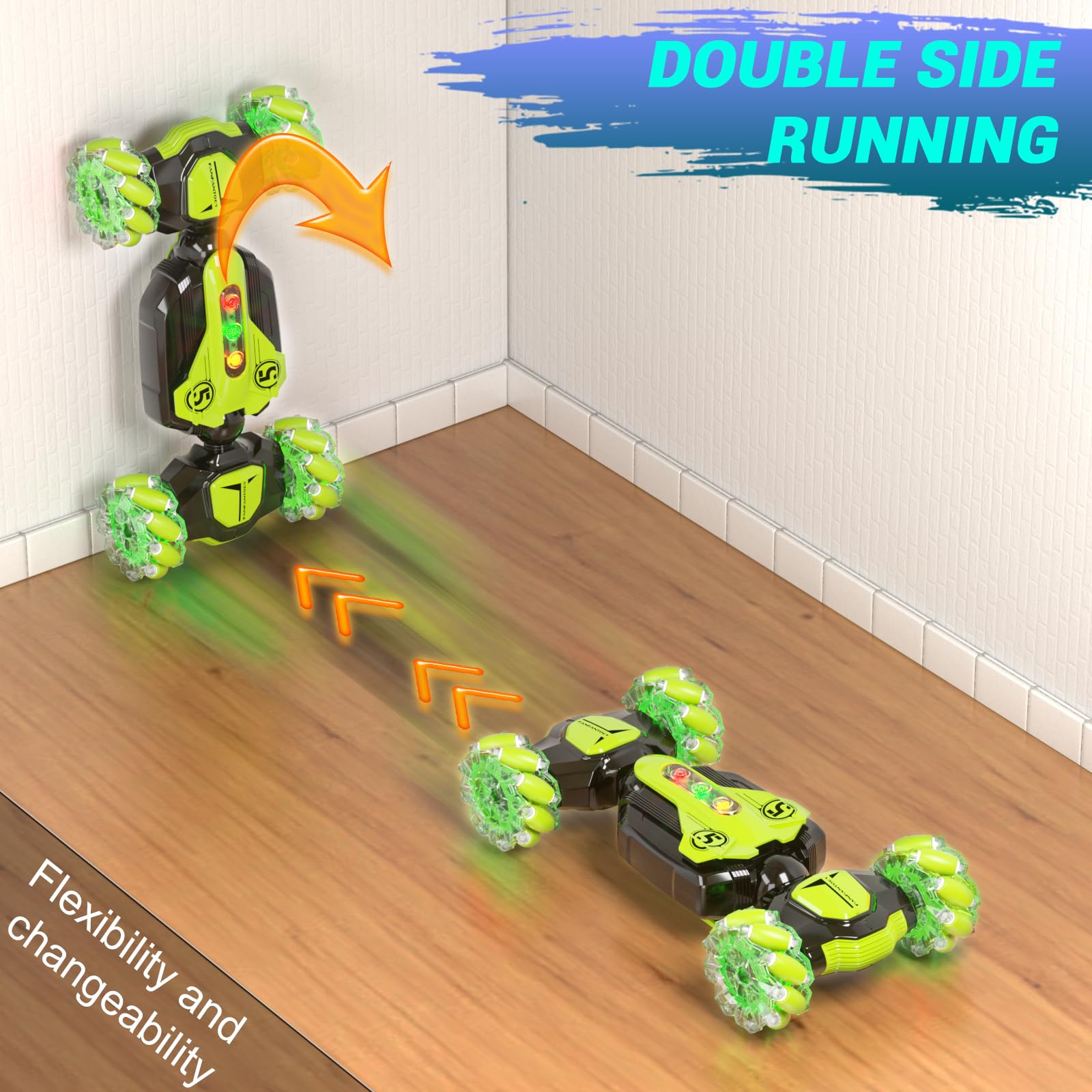 Gesture Sensing Remote Control Stunt Car - Boys Toys Age 6-8-12, 4WD Hand Controlled RC Twist Car with Light & Music, Cool Birthday Presents and Ideas Gifts for Kids Age 3 4 5 6 7 9 10 11 12 Years Old