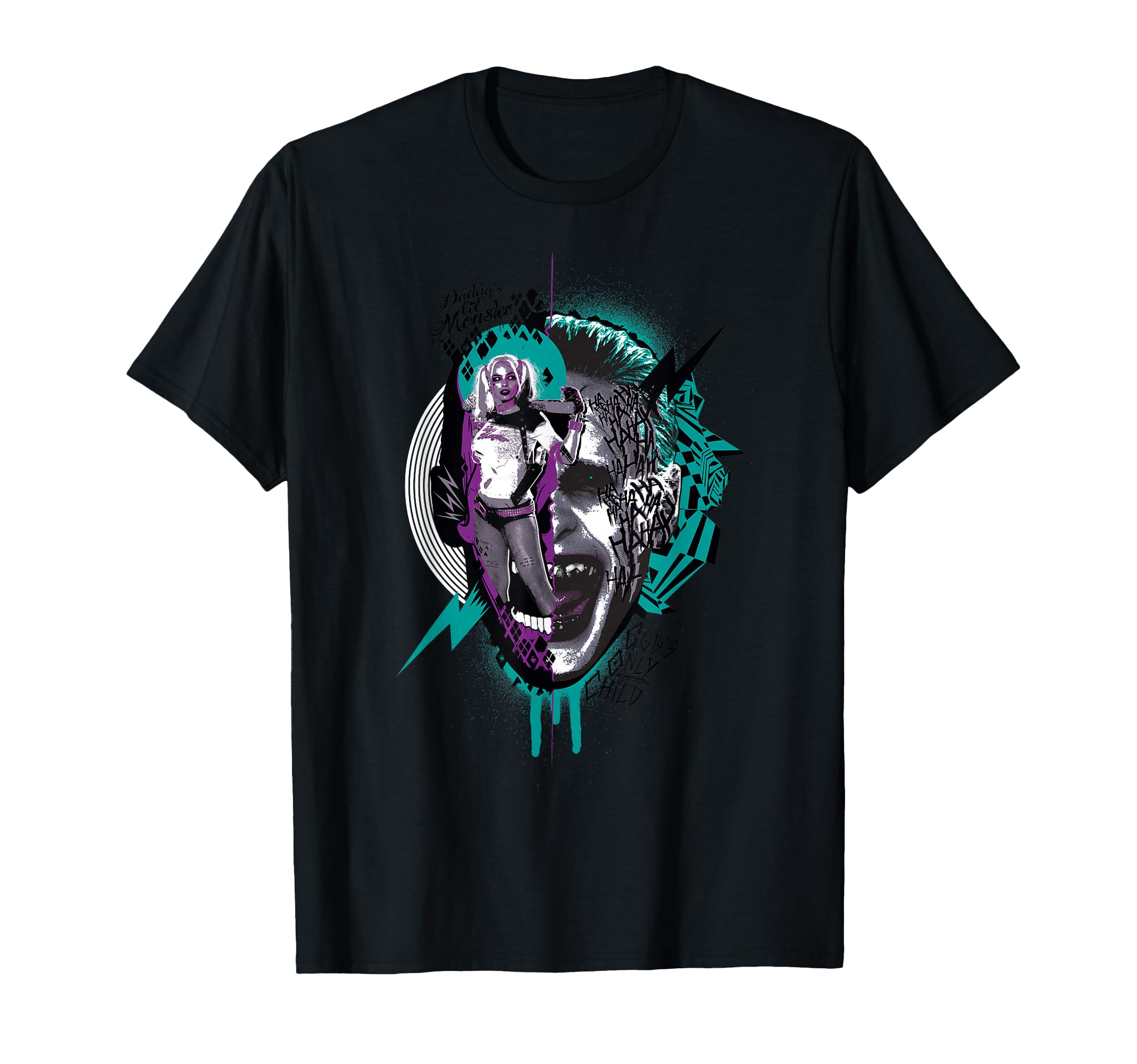 DC Suicide Squad Joker Harley Quinn Collage T-Shirt