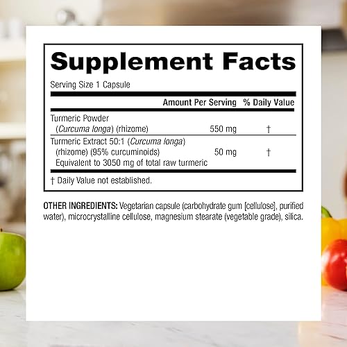 Miniatura 3 de Webber Naturals Curcumina de cúrcuma, 3.050 mg de cúrcuma cruda, 120 cápsulas vegetarianas, digestión, articulación y apoyo antioxidante, sin