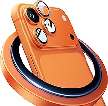 UltraGlass UNBREAK 9H+ Glass for iPhone 17 Pro Max/17 Pro Camera Protector [NO.1 Military Grade Shatterproof] iPhone 17 Pro Max Camera Lens Protector, 17 Pro Lens Cover, Case Friendly, Cosmic Orange