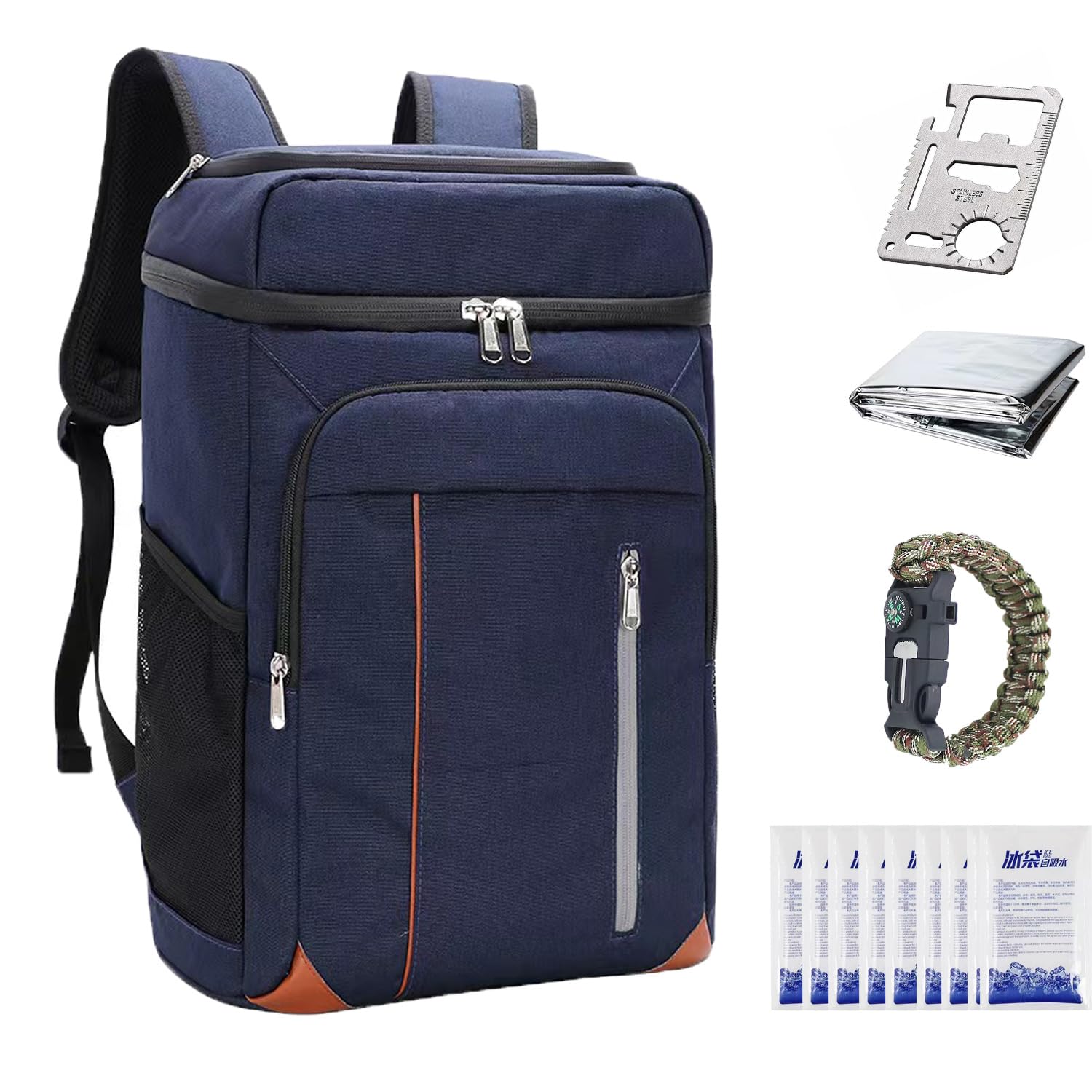 AEETT Backpack Cooler Leakproof Insulated Waterproof Backpack Cooler Bag, Lightweight Soft Beach Cooler Backpack for Men Women to Work Lunch Picnics Camping Hiking, 45Cans