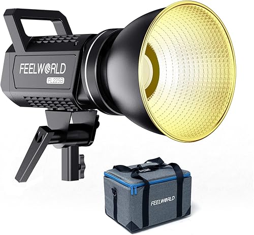FEELWORLD FL225B 2700K ~ 6500K Luz de estudio de video bicolor 225W Iluminación continua CRI96+ TLCI97+ 64500lux@3.3 ft para película, transmisión
