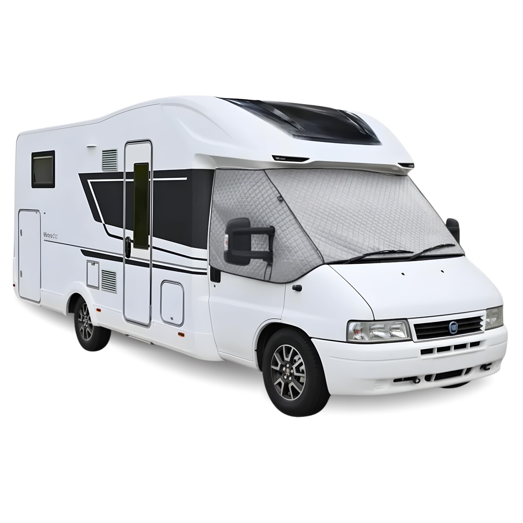 Thermomatte Außenisoliermatte für FIAT Ducato II 1994-2005 Wohnmobil, Front- und Seitenscheibenabdeckung Fahrerhaus, Thermoschutz Sonnenschutz Winter Schnee EIS Abdeckung, 5-lagige Thermomatten