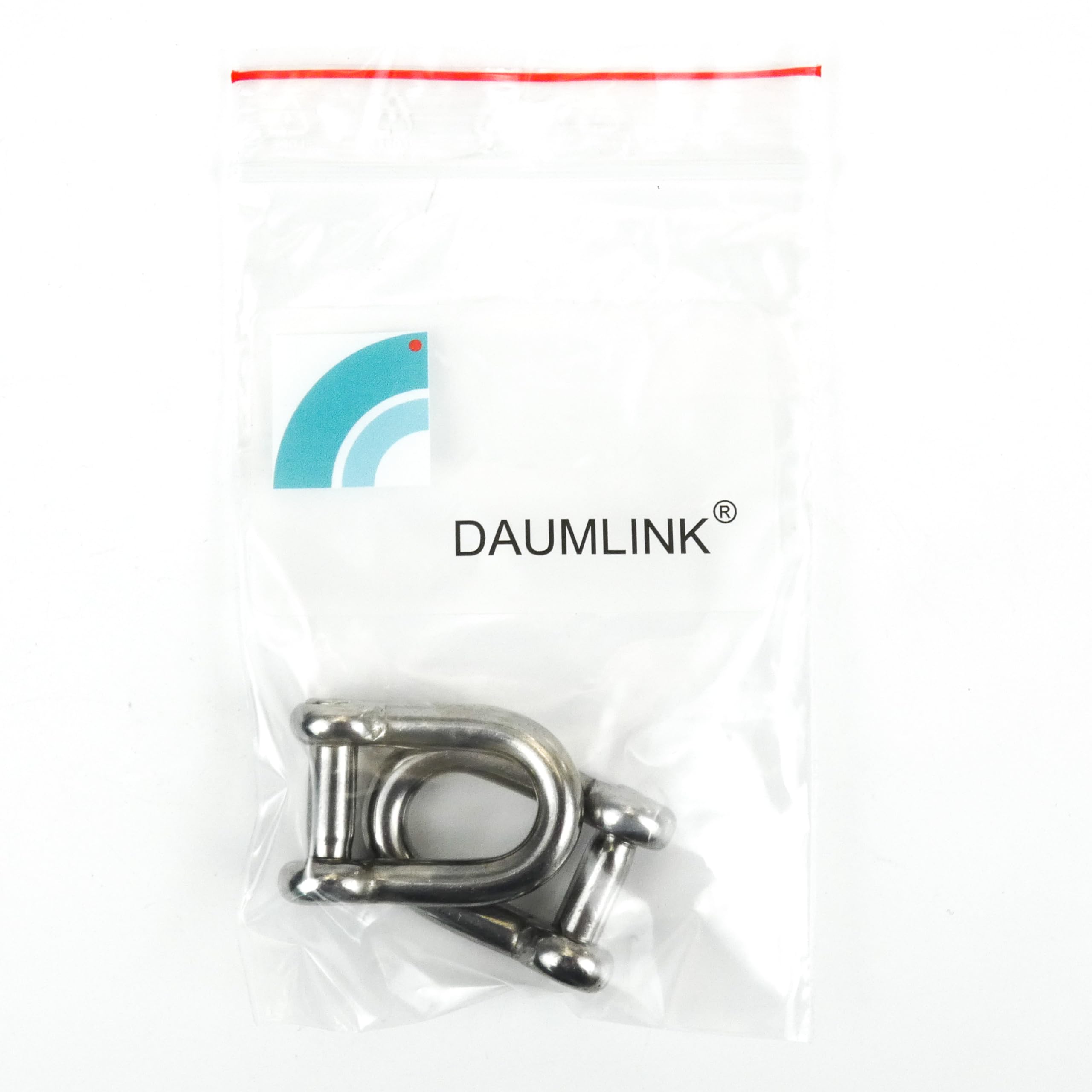 Manille ronde avec vis six pans creux 8 mm, 2 piéces | Acier inoxydable A4 (AISI 316), Connecteur sécurisé pour chaînes et cordages, Accastillage marin, Lot de 2