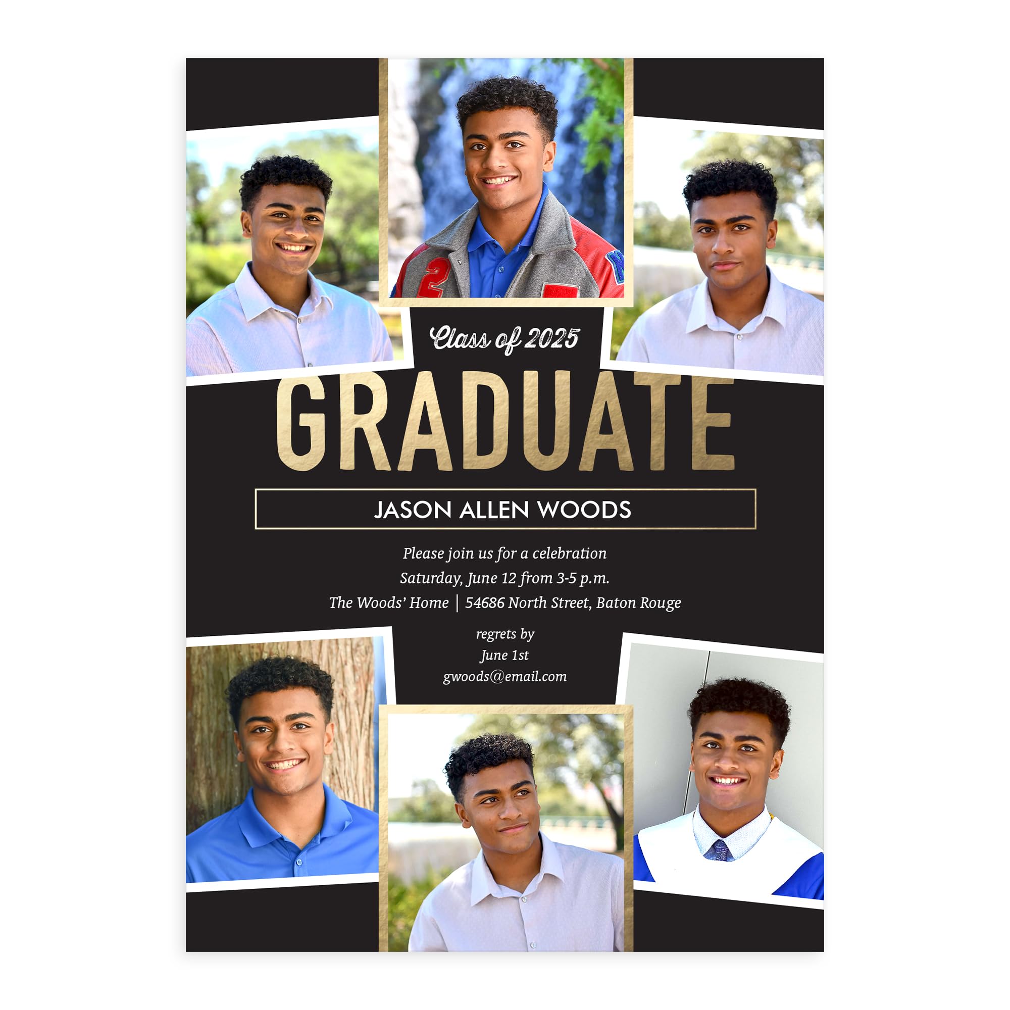 Let's Make Memories Personalized Graduation Announcements Class of 2025-25 Premium Quality Invitations - 5x7 - Custom Photo Cards & White Envelopes -