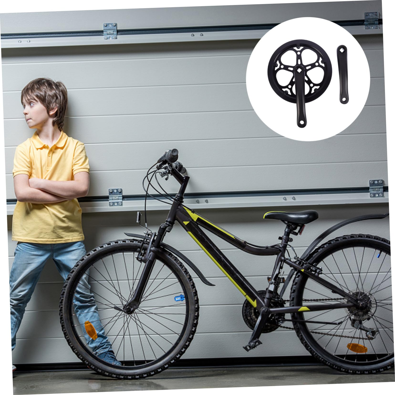 Guarnitura per Bici Corona Singola in Ferro Leva Denti Dimensioni Catena Accessori di Ricambio per Mountain Bike velocità Singola