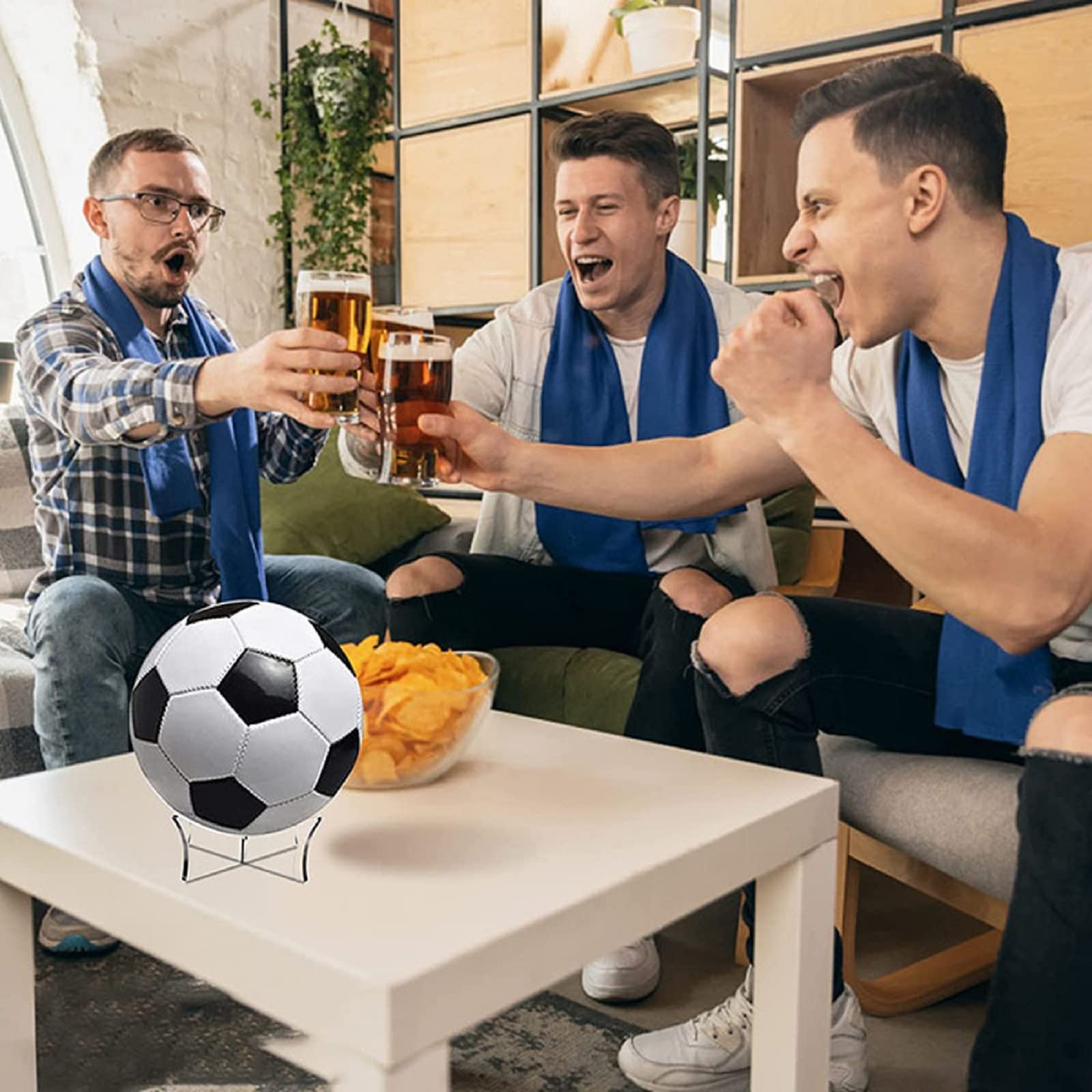 Porta Palloni Acrilico Espositore per Pallone da Calcio Pallavolo Basket Set 2 Pezzi
