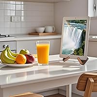 Vista 6 de Cookbook Stand for Kitchen Counter Holds 600-Page Books Elegant Rustic Wooden Cook Book Stands for Display of Recipes & Tablets Adjustable &