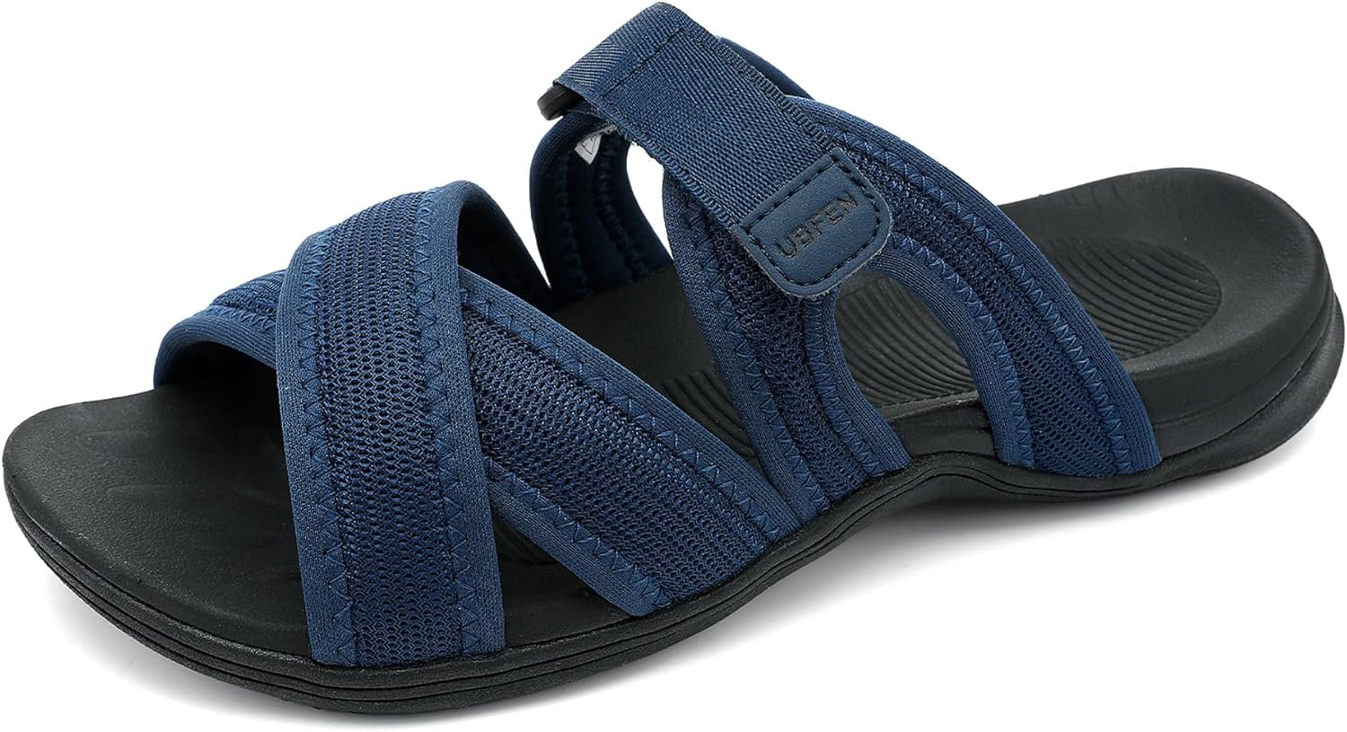UBFEN Womens Orthopedic Arch Support Slides - Walking Sandals with Thick Cushion Footbed, Comfortable Lightweight for Plantar Fasciitis and Outdoor Hiking