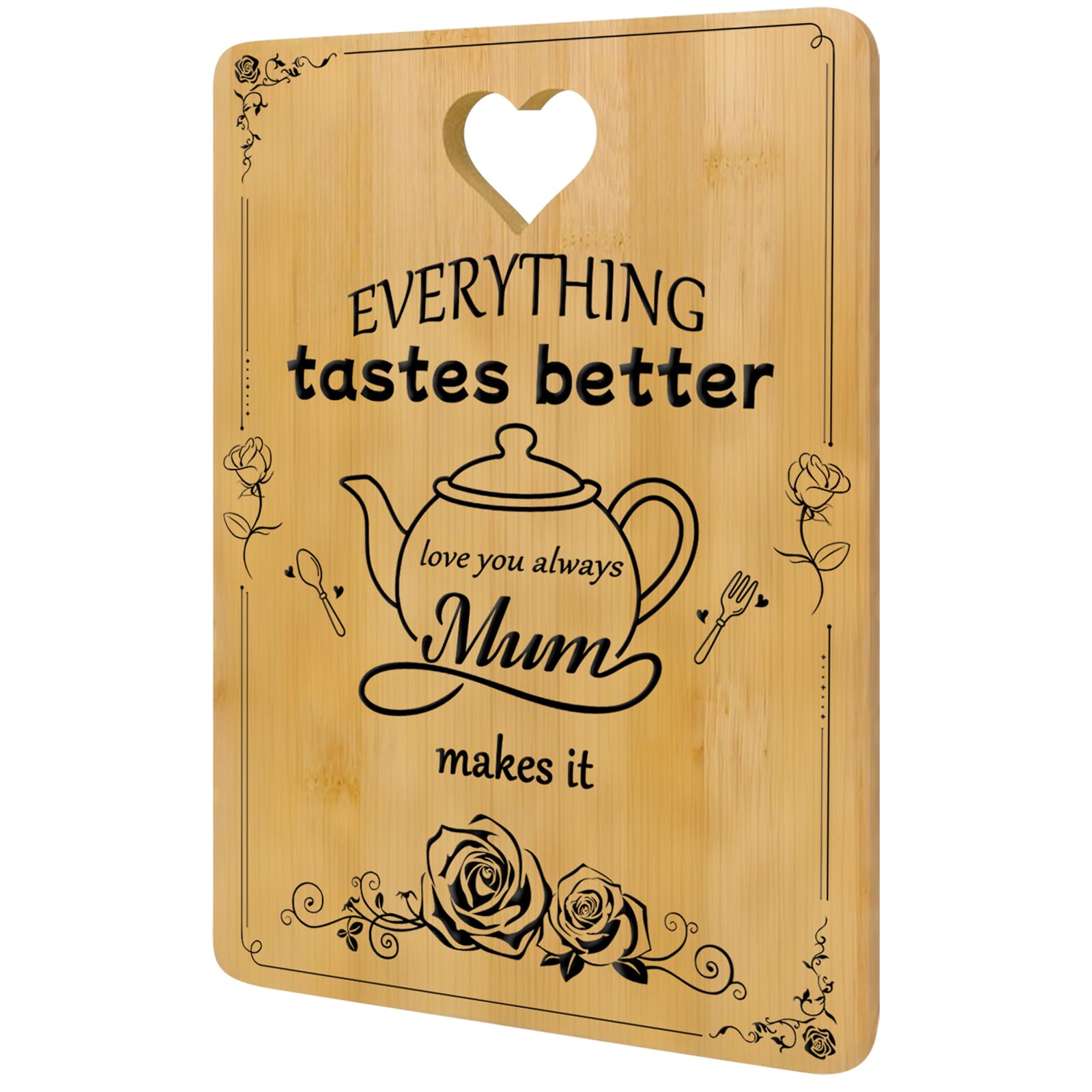 Gifts for Mum Mothers Day,Birthday Gifts for Mummy - Printed Bamboo Board,Mummy Gifts for Birthday Mothers Day Christmas,Mum Gifts from Daughter Son, Kitchen Presents,Mother Birthday Presents
