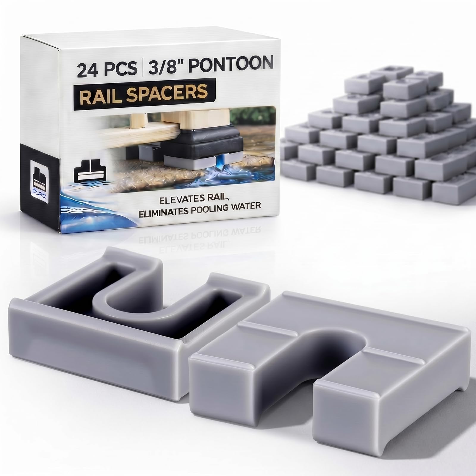 Photo 1 of Pangda Pontoon Fence Riser Kit 3/8" (24 Pcs)