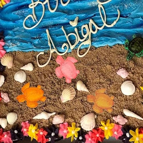 Miniatura 5 de AMOYER 6 moldes de silicona de tortuga marina de dibujos animados de tortuga de caramelo fondant molde de chocolate, pastel de bricolaje, muffins,