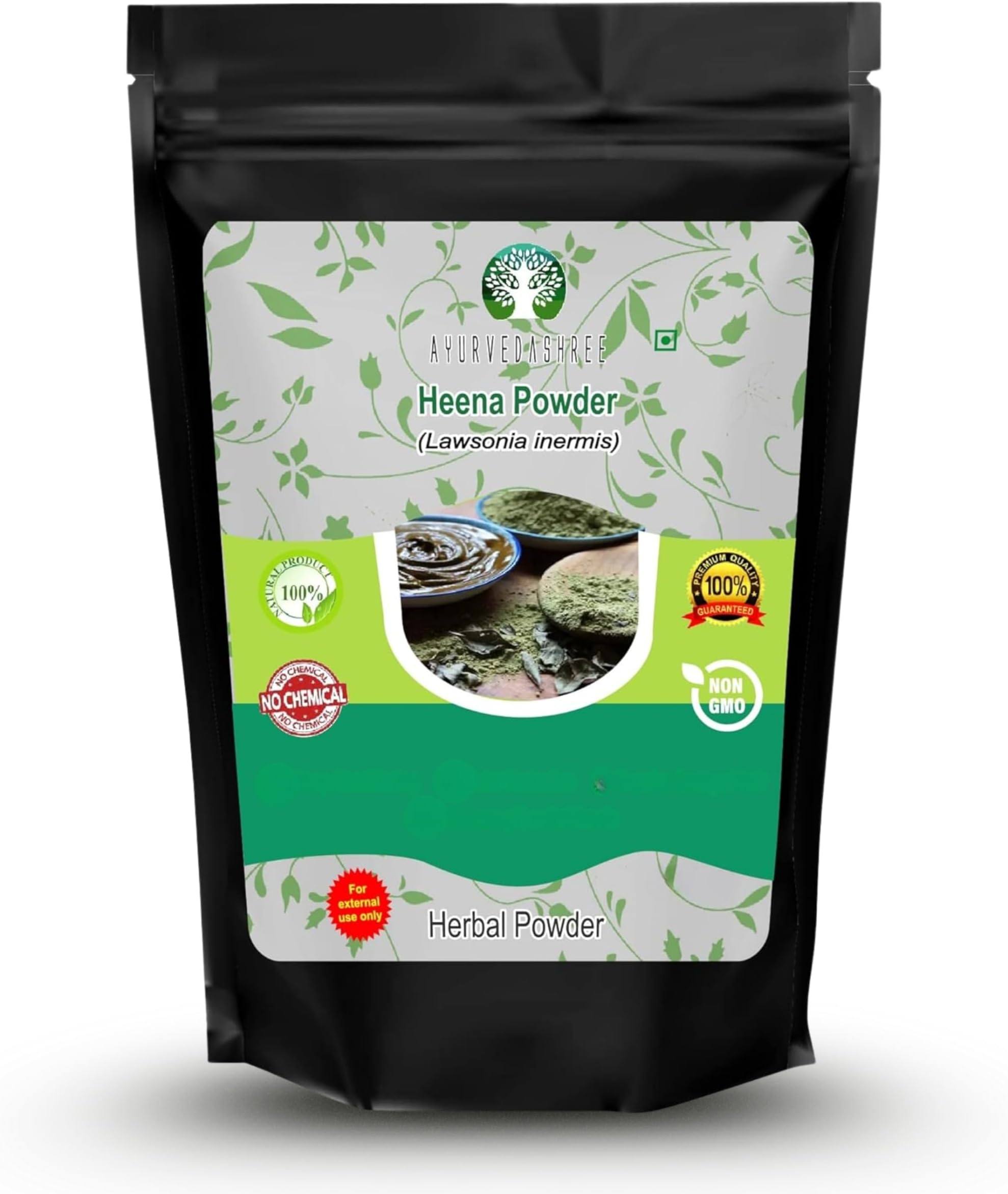 AYURVEDASHREE Natural & Pure Henna (Lawsonia Inermis) 50 Gm | Triple Sifted Red Hair Color | No Chemicals or Additives