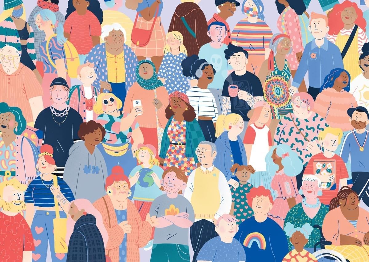 Ravensburger - Puzzle 1000 Pezzi People​ | Puzzle Per Adulti E Bambini Con Una Misura Di 70x50 Cm | Regalo Per Adulti E Bambini Da 14 Anni E Più