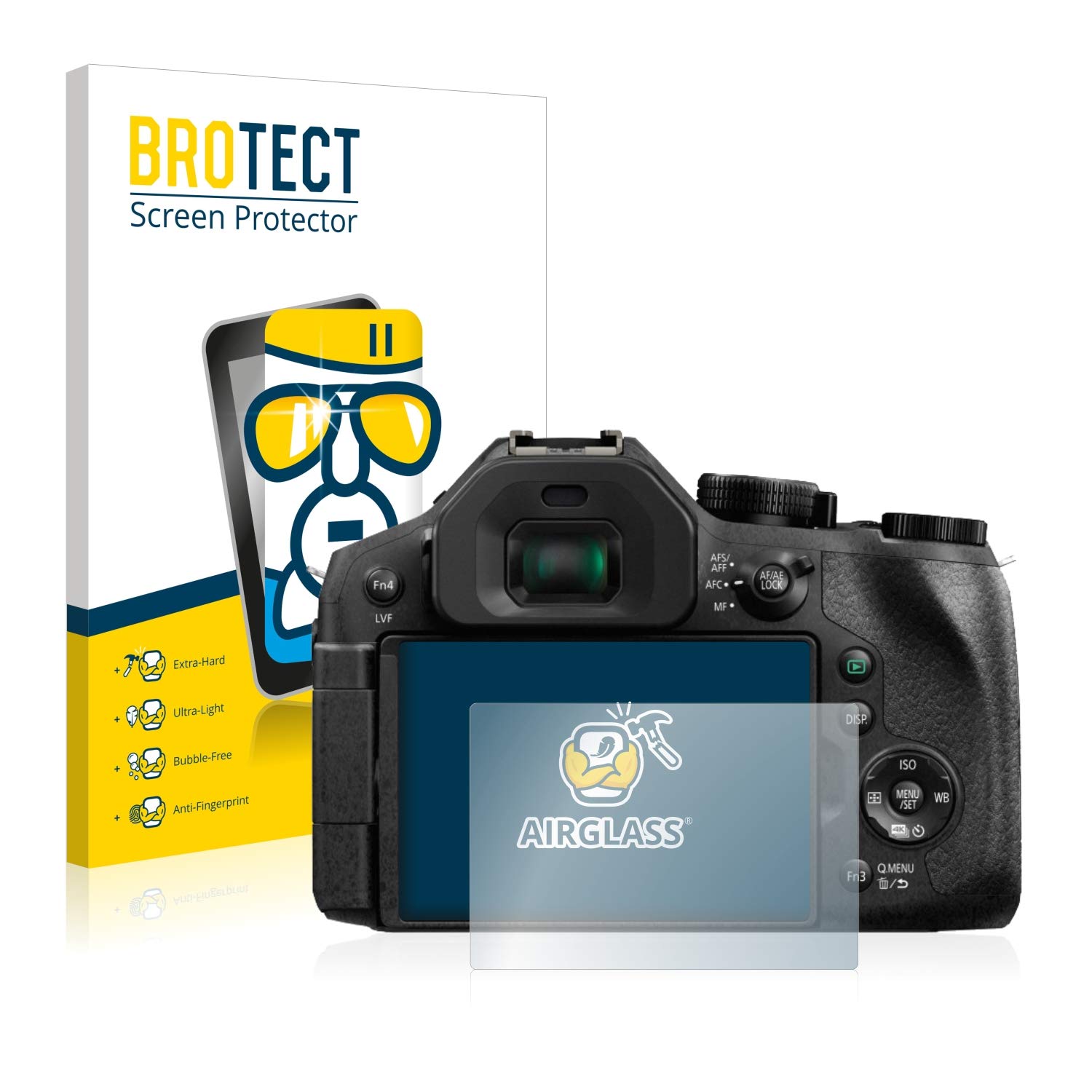 Brotect AirGlass Pellicola In Vetro Ibrido Per Panasonic Lumix DMC-FT30 (3 Pezzi) – 9H, Anti-impronta