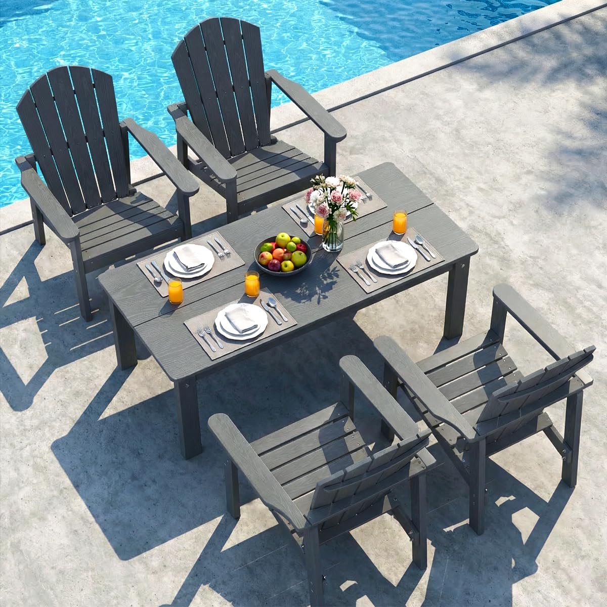 nevilywood 5-Piece HDPE Adirondack Chair Set