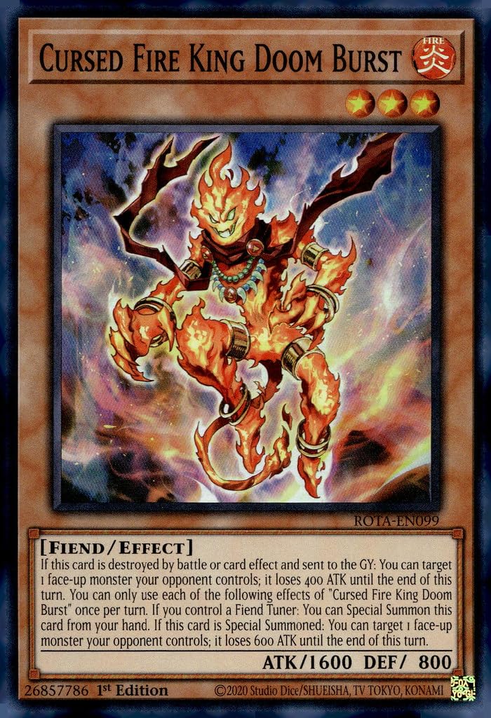 Amazon.com: Cursed Fire King Doom Burst - ROTA-EN099 - Super Rare